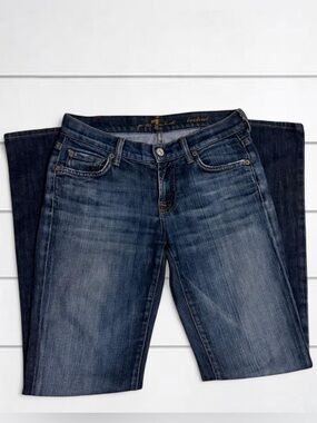 Vintage 7 For All Mankind blue bootcut jeans